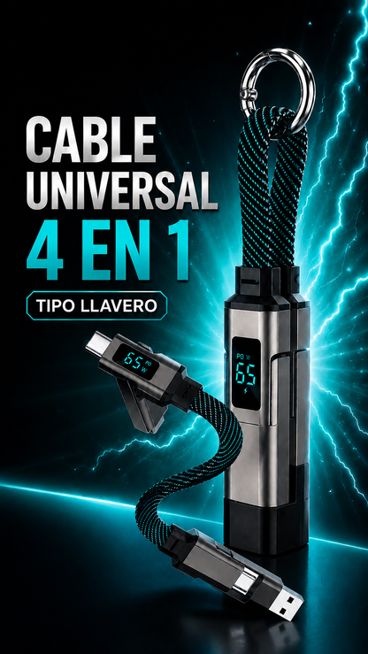 Cable llavero universal 4 en 1