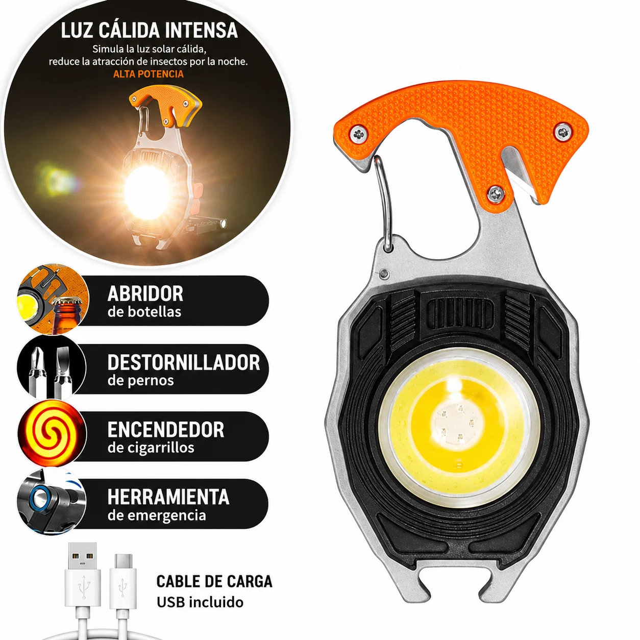 Linterna Llavero Encendedor